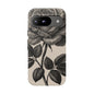 Black Rose Phone Case, Tough Cases with Floral Design, Elegant Tech Accessory, Gift for Flower Lovers, Stylish Protection