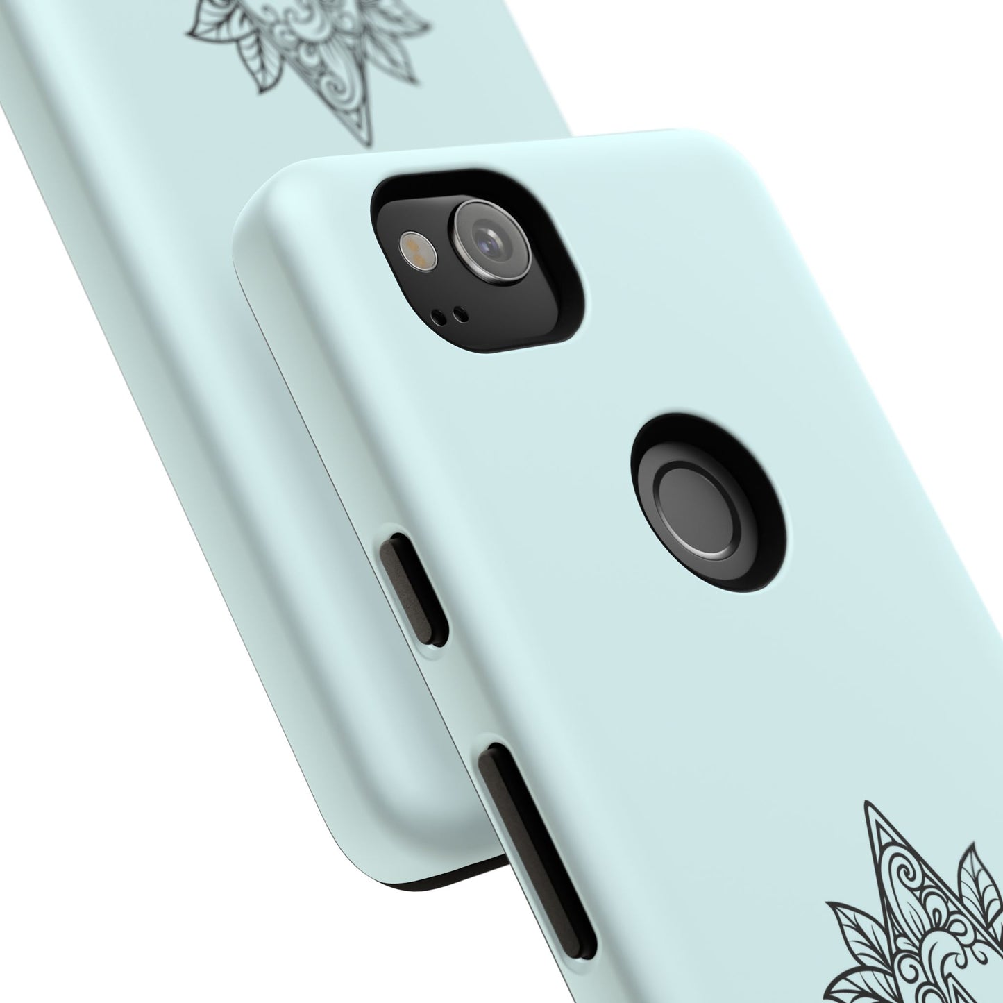 Personalized Tough Phone Case, Floral Monogram Cell Phone Cover, Custom Protective Case, Unique Gift, Birthday, Graduation