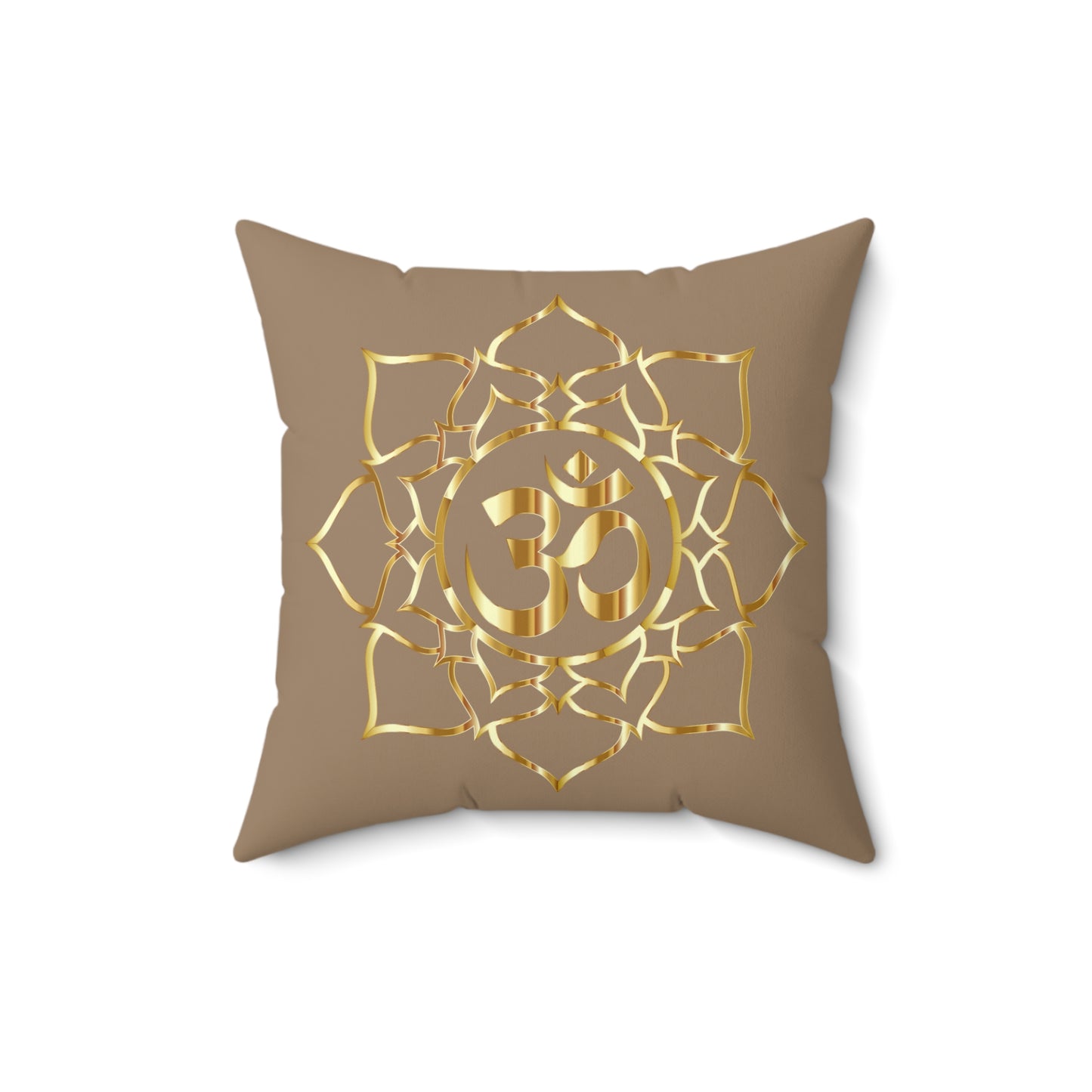 Spun Polyester Decorative Pillow, Om Symbol Home Decor, Meditation Cushion, Yoga Studio Accent, Spiritual Gift Idea