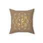 Spun Polyester Decorative Pillow, Om Symbol Home Decor, Meditation Cushion, Yoga Studio Accent, Spiritual Gift Idea