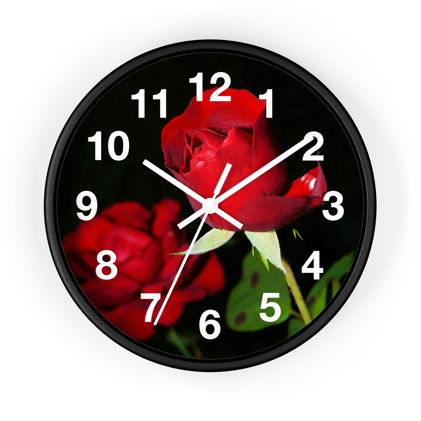 Elegant Floral Wall Clock - Romantic Home Decor, Gift for Her, Bedroom Accent, Anniversary Decoration, Nature Lover's Gift