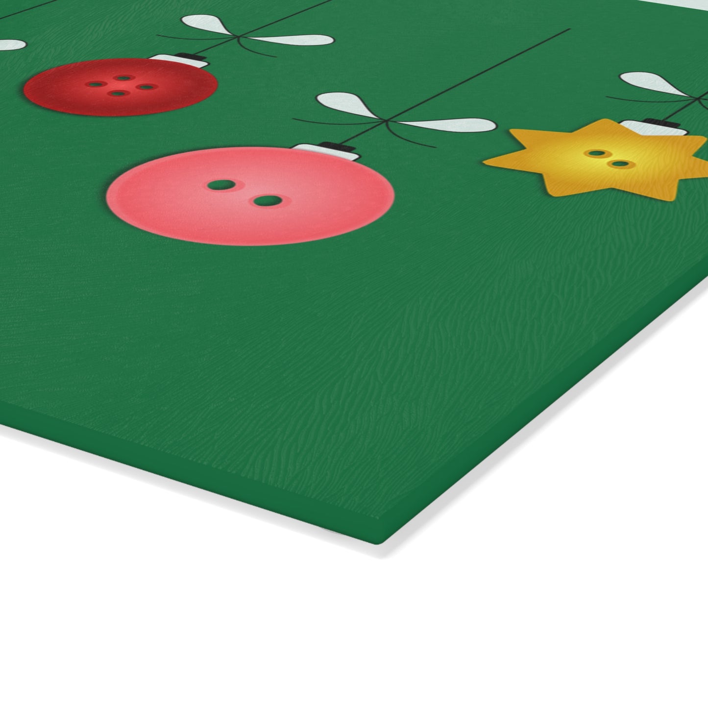 Festive Glass Cutting Board, Holiday Kitchen Decor, Christmas Gift, Unique Serving Tray, Durable Cooking Accessory, Holiday Entertaining