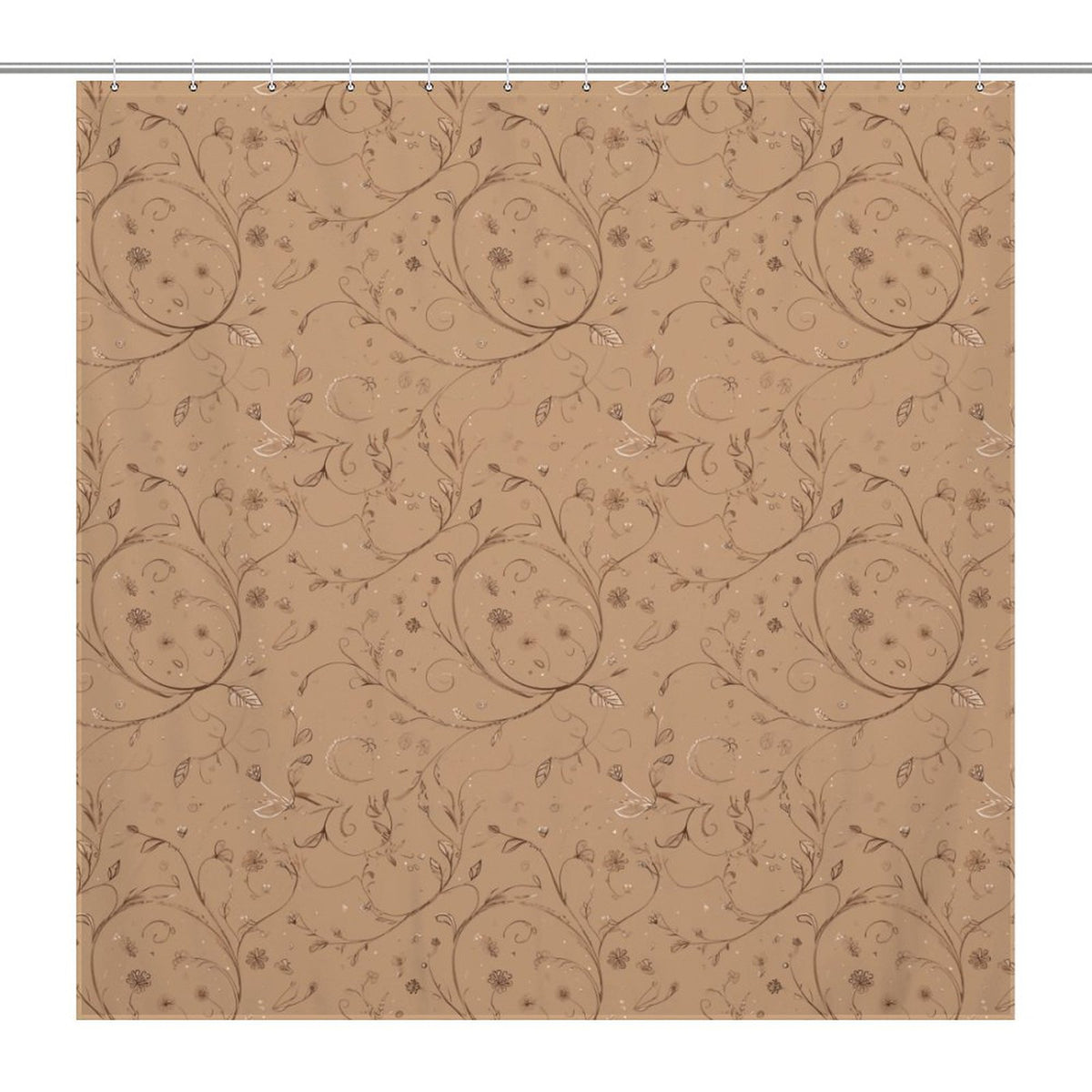 Brown shower curtain