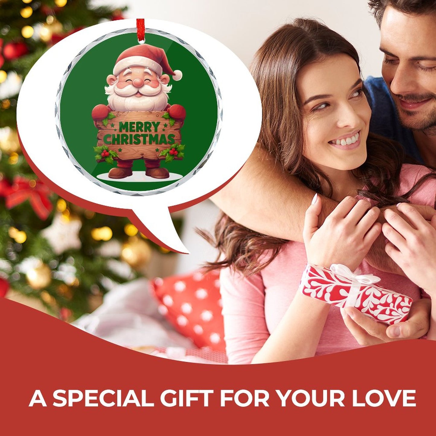 Glass Circular Ornament Pendant