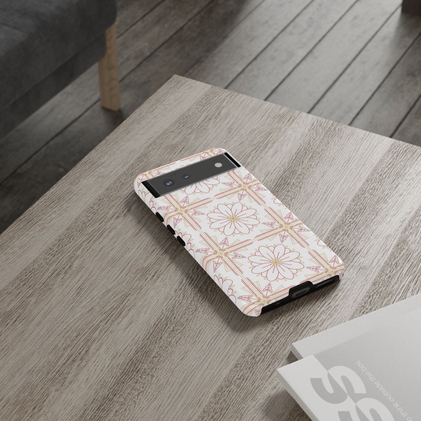 Floral Pattern Phone Case - Stylish Tough Case, Flower Design, Cute Mobile Cover, Phone Accessory, Gift for Her, Spring Style