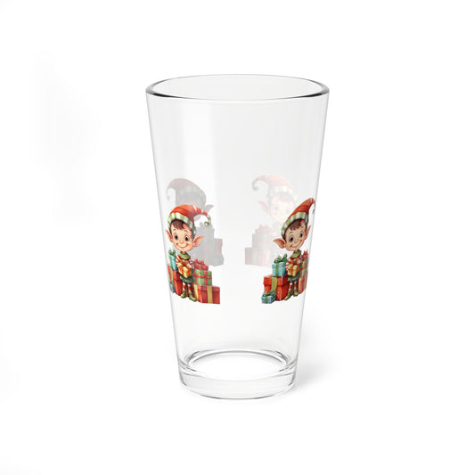 Festive Mixing Glass for Holiday Cheer, Fun Barware, Christmas Drinkware, Unique Gift for Mixology Lovers, Holiday Parties