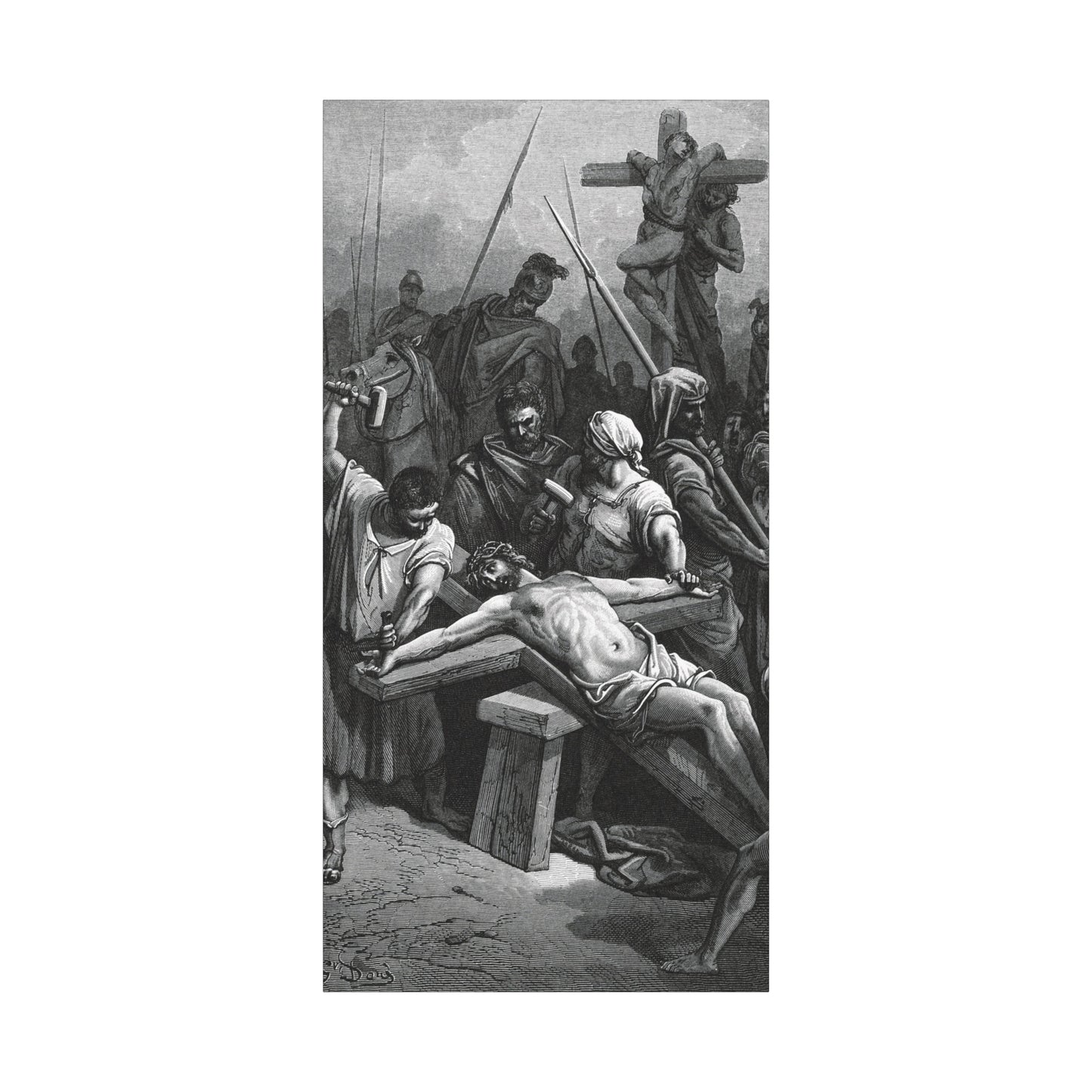 Crucifixion Art Matte Canvas Print – Stretched Religious Wall Decor