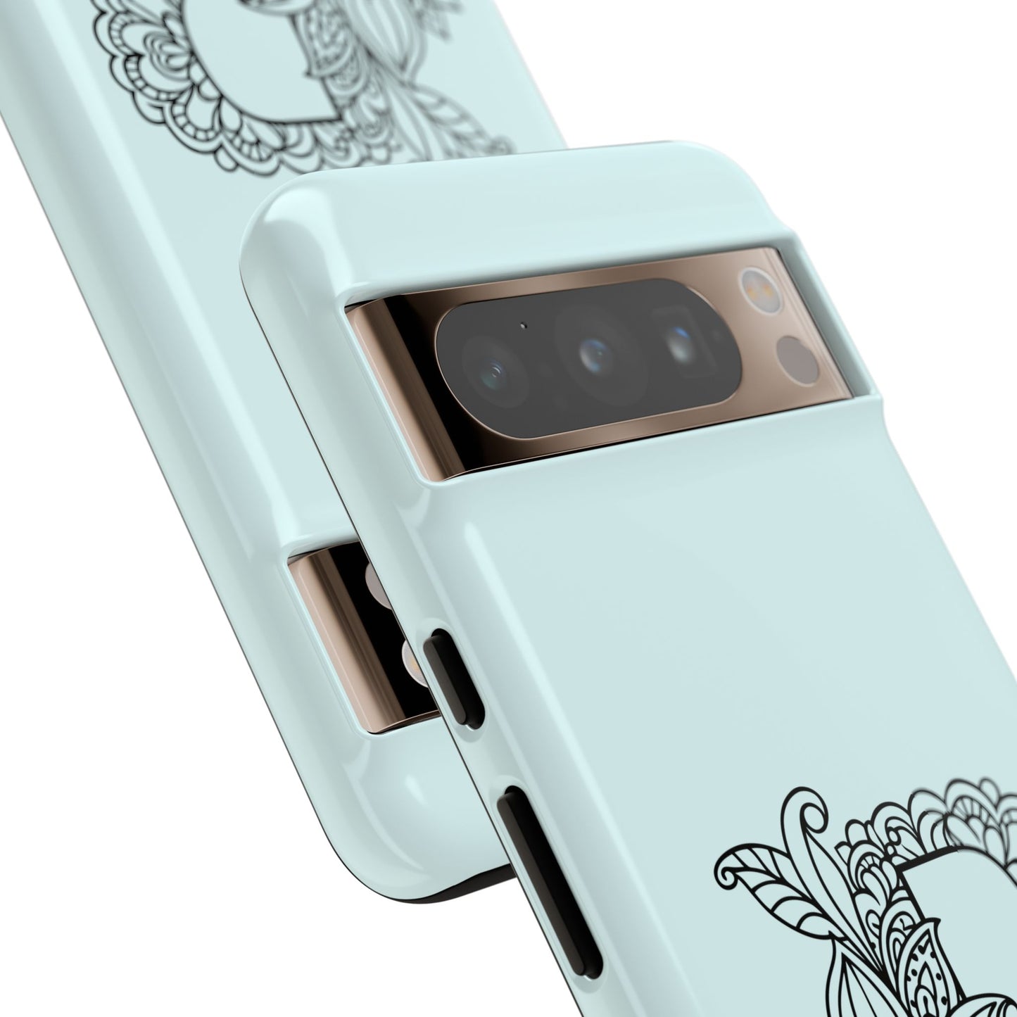 Personalized Tough Phone Case- Letter B, Floral Monogram Cell Phone Cover, Custom Protective Case, Unique Gift, Birthday, Graduation