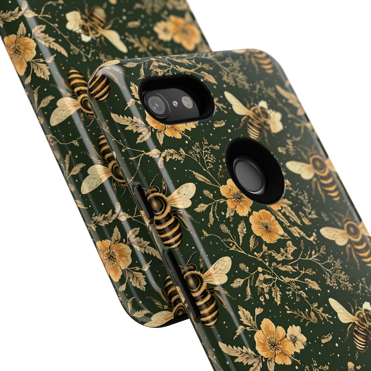 Nature-Inspired Phone Case, Tough Cases for Nature Lovers, Floral Bee Design, Eco-Friendly Gift, Summer Vibes, Trendy Phone Accessory,