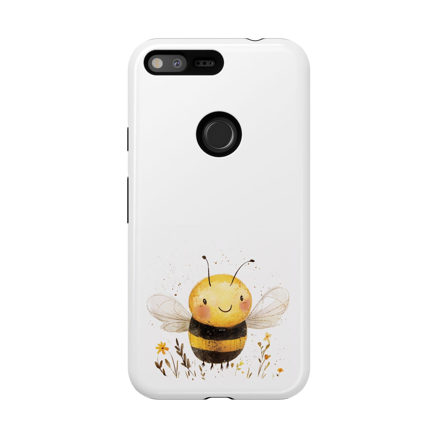 Bee Phone Case, Cute Bee Design, Tough Phone Cover, Gift for Nature Lovers, Floral Bee Mobile Case, Bee-themed Accessory