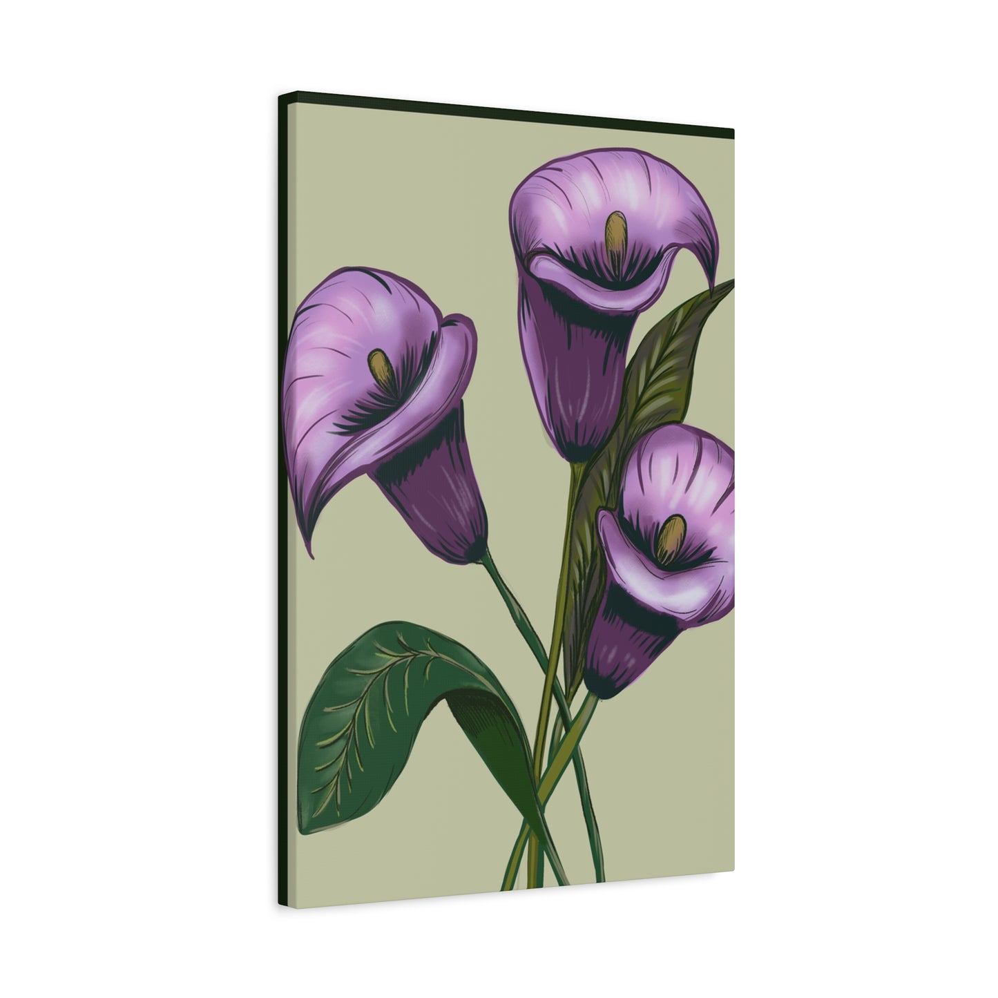 Copy of Matte Canvas, Stretched, 1.25" Purple Flowers