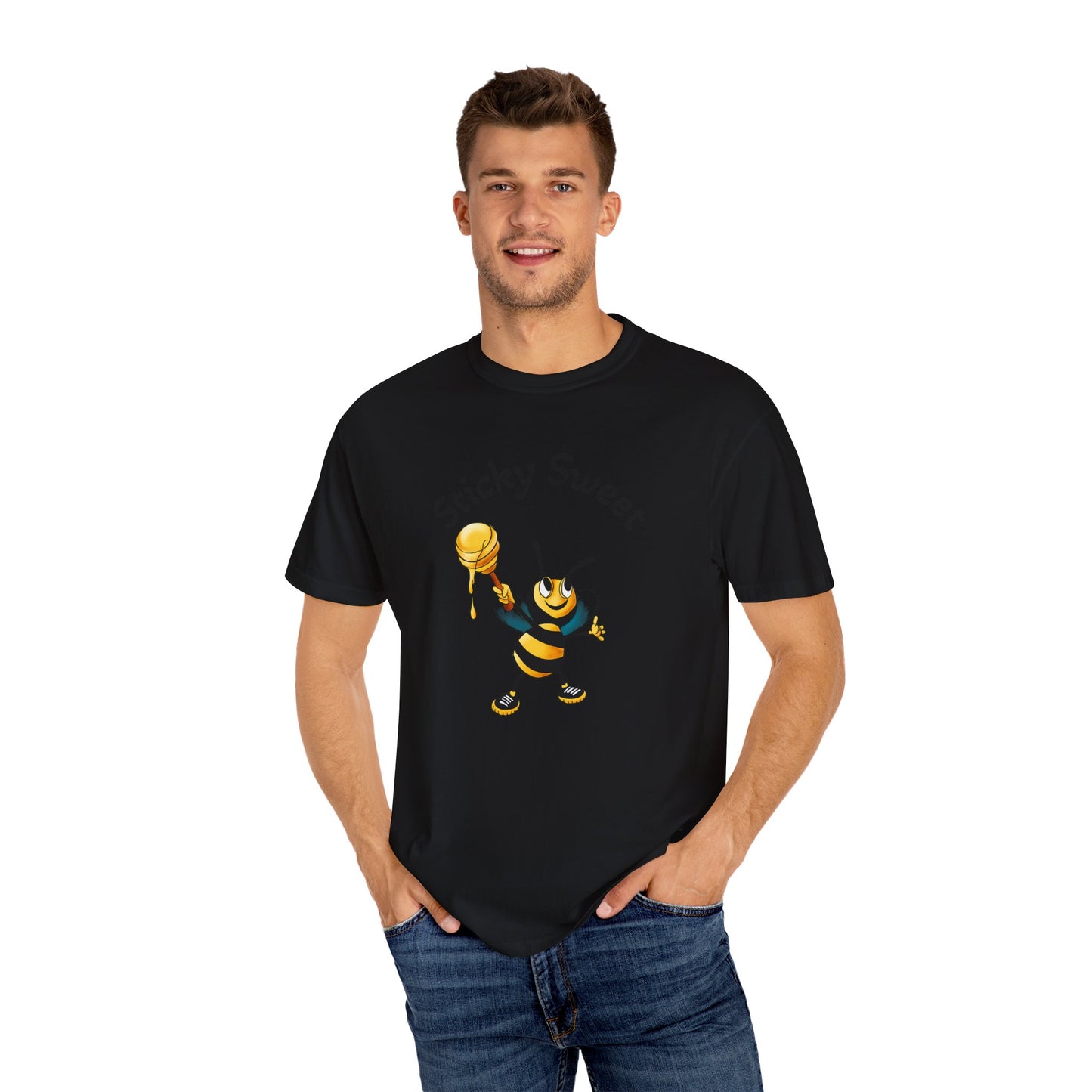 Bee-Themed Unisex T-Shirt - "Sticky Sweet" Graphic
