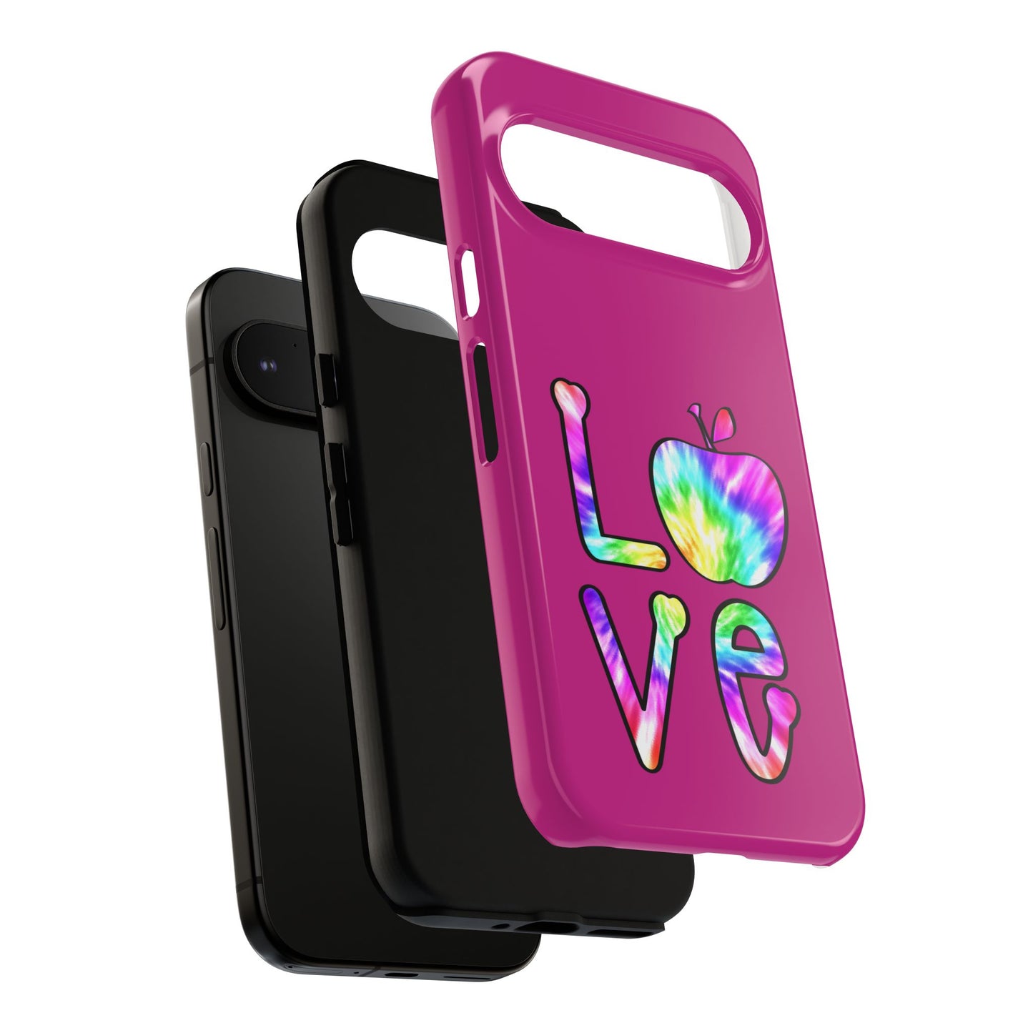 Colorful Love Phone Case, Tough Cases for iPhone, Cute Phone Accessory, Gift for Her, Summer Vibe Phone Cover