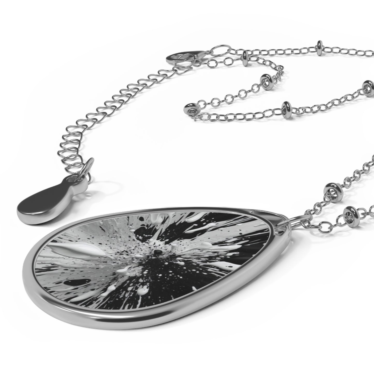 Elegant Oval Necklace, Minimalist Jewelry
