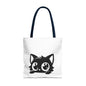 Adorable Cat Face Tote Bag | Cute Kitten Shopping Bag | Gift for Cat Lovers | Everyday Use | Eco-Friendly Accessory