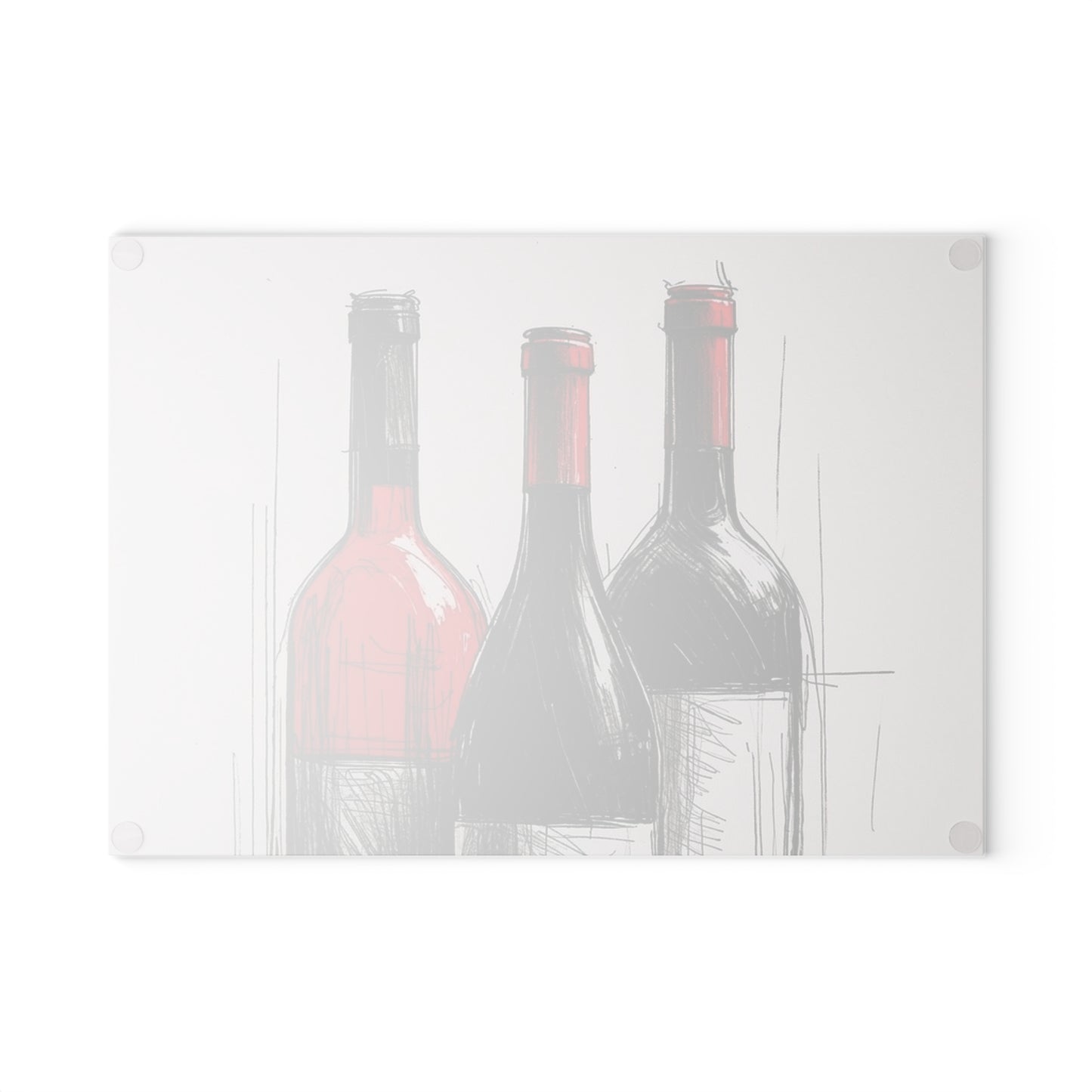 Elegant Wine-Themed Glass Cutting Board, Kitchen Decor, Gift for Wine Lovers, Housewarming Gift, Cooking Essentials, Culinary Art