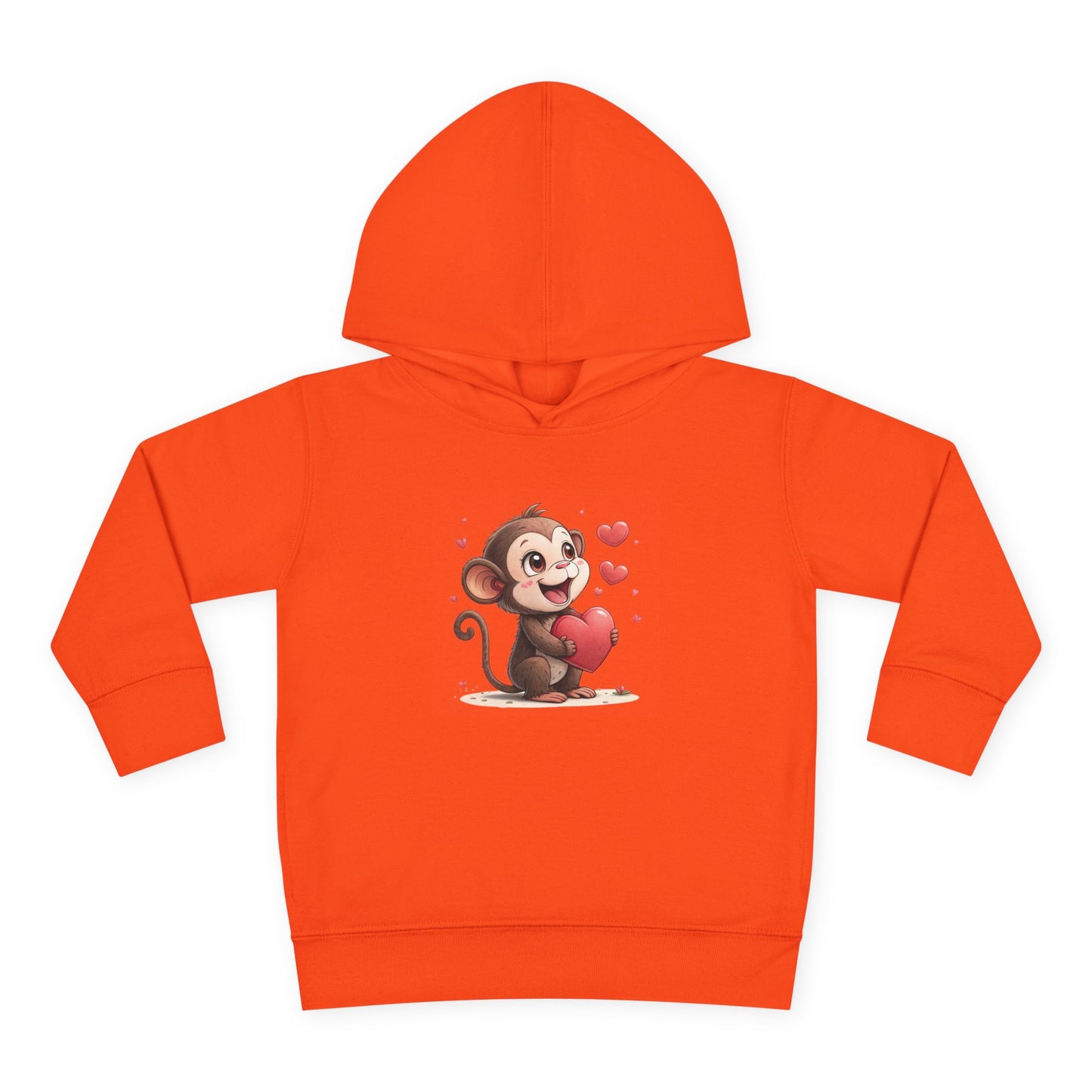 Adorable Toddler Monkey Love Hoodie, Birthday Gift, Kids Pullover, Baby Shower Gift, Cute Fleece Sweatshirt
