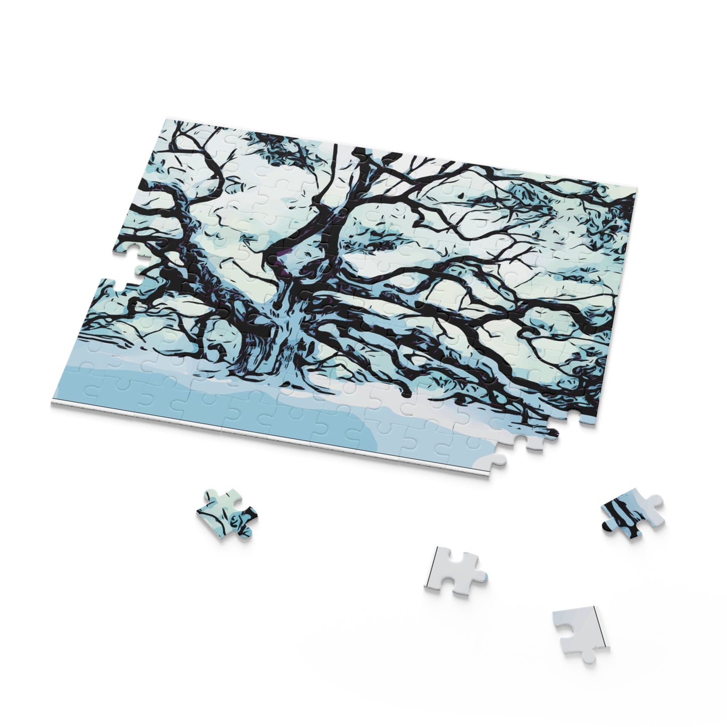 Artistic Tree Puzzle - 120, 252, 500-Piece, Nature Decor, Gift for Puzzle Lovers, Modern Home, Unique Wall Art, Relaxing Activity