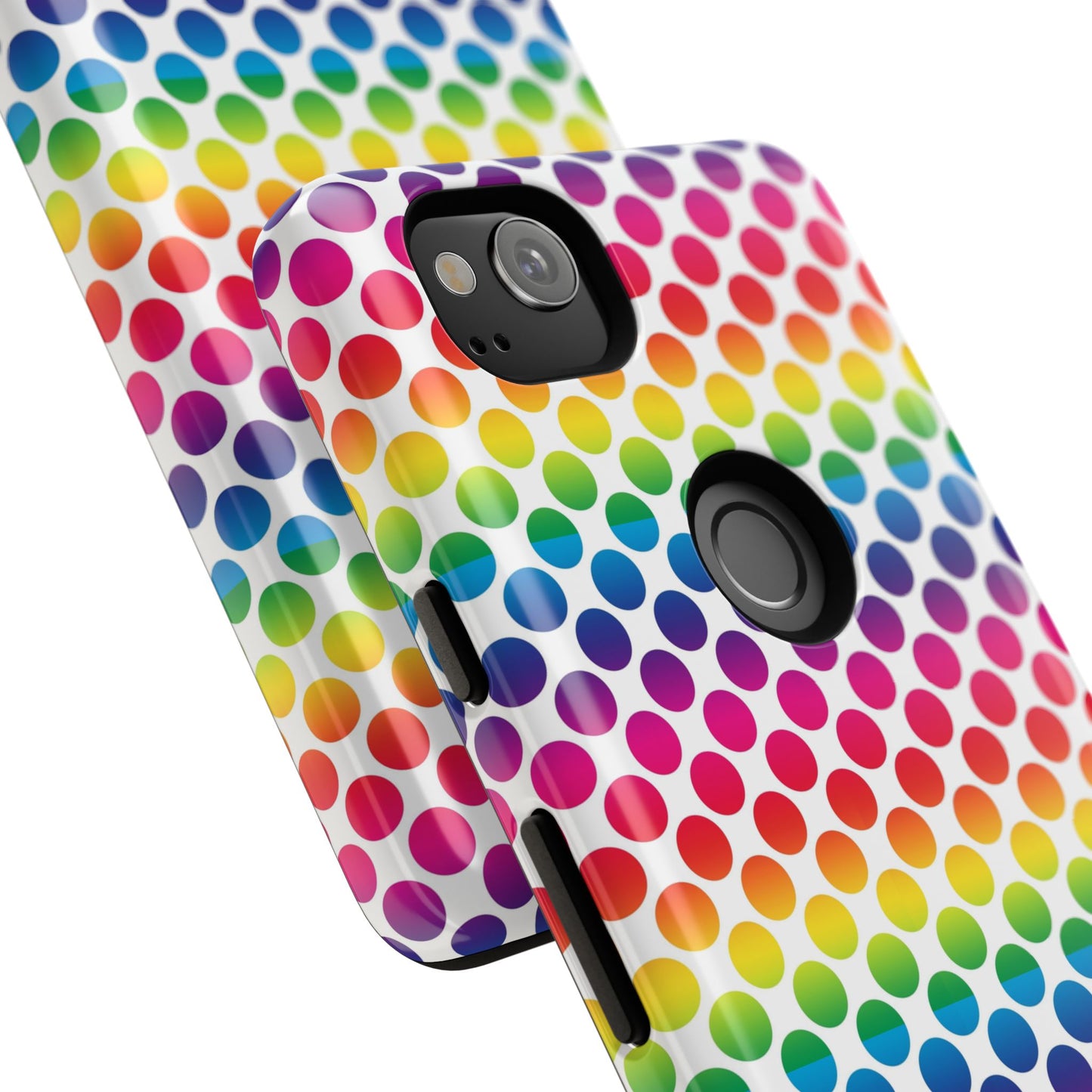Rainbow Dot Phone Case, Colorful Phone Cover, Fun Phone Accessory, Gift for Friends, Trendy Mobile Case