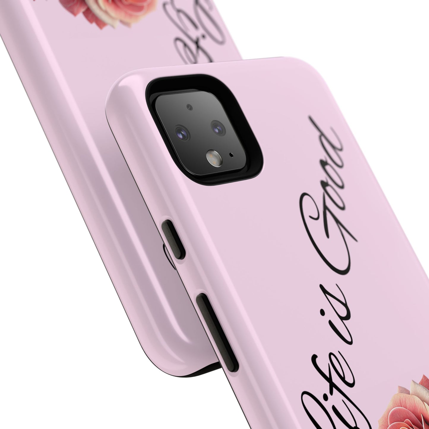 Roses & Positivity Phone Case - Floral Design, Life is Good, Tough Cases for Everyday Wear, Gift for Friends, Mother's Day, Spring [...]