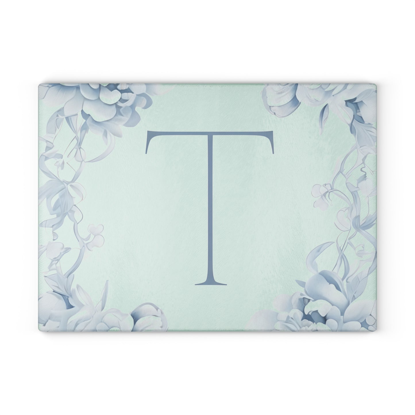 Personalized Floral Glass Cutting Board, Kitchen Decor, Custom Gift for Chefs, Wedding Present, Housewarming Gift, Home Cooking