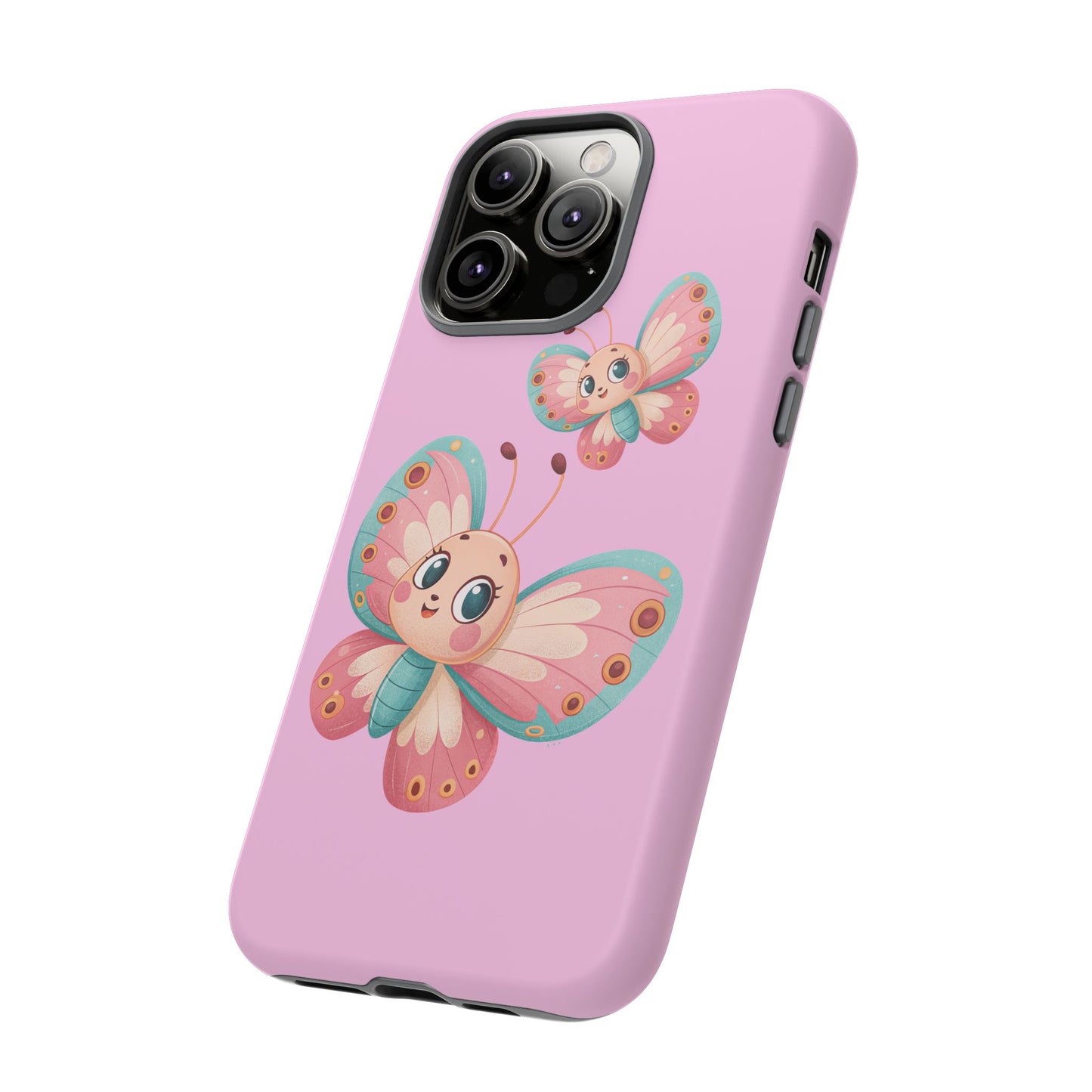 Cute Butterfly Phone Case, Tough Phone Cover, Girly Phone Accessory, Unique Gift for Her, Kids Phone Case, Floral Design Case
