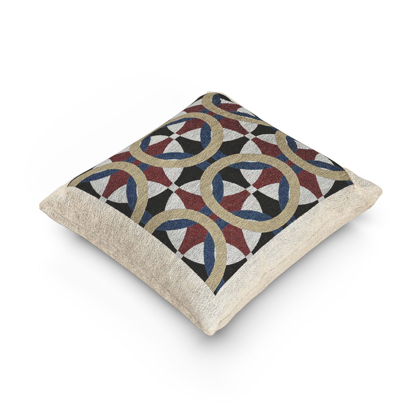 Bohemian Woven Pillow, Geometric Throw Cushion, Cozy Home Decor, Modern Boho Accent, Stylish Gift for Friends