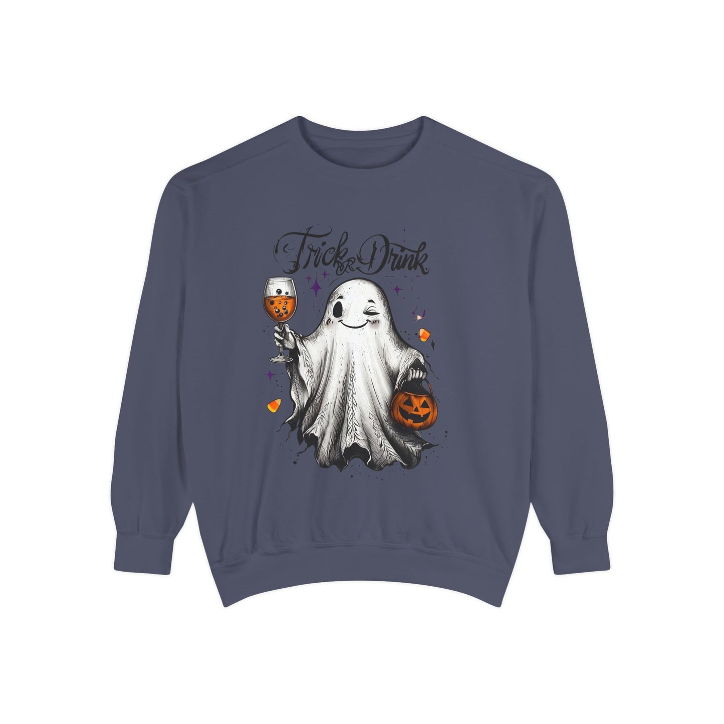 Spooky Ghost Sweatshirt | Trick or Treat Apparel, Halloween Gift, Cozy Unisex Top, Fall Fashion, Casual Wear