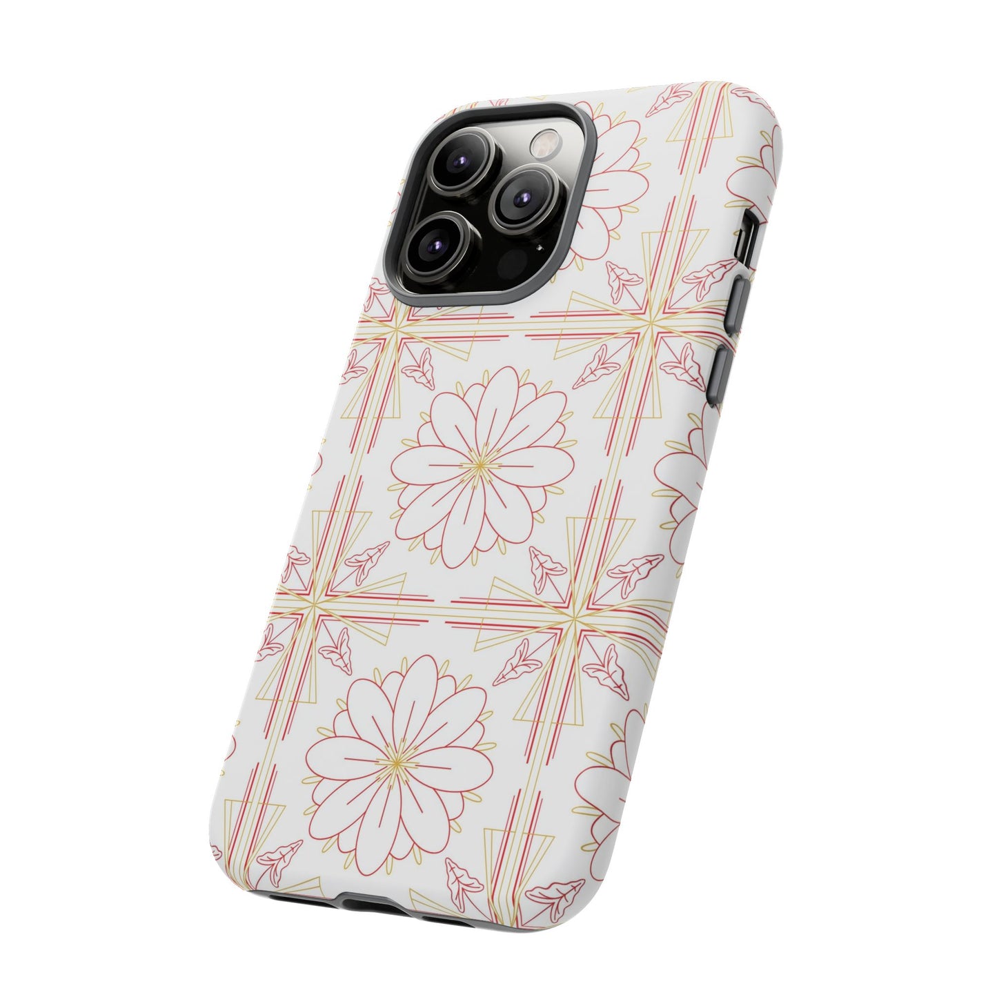 Floral Pattern Phone Case - Stylish Tough Case, Flower Design, Cute Mobile Cover, Phone Accessory, Gift for Her, Spring Style