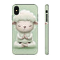 Meditating Lamb Phone Case — Cute Pastel Protective iPhone Cover