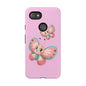 Cute Butterfly Phone Case, Tough Phone Cover, Girly Phone Accessory, Unique Gift for Her, Kids Phone Case, Floral Design Case