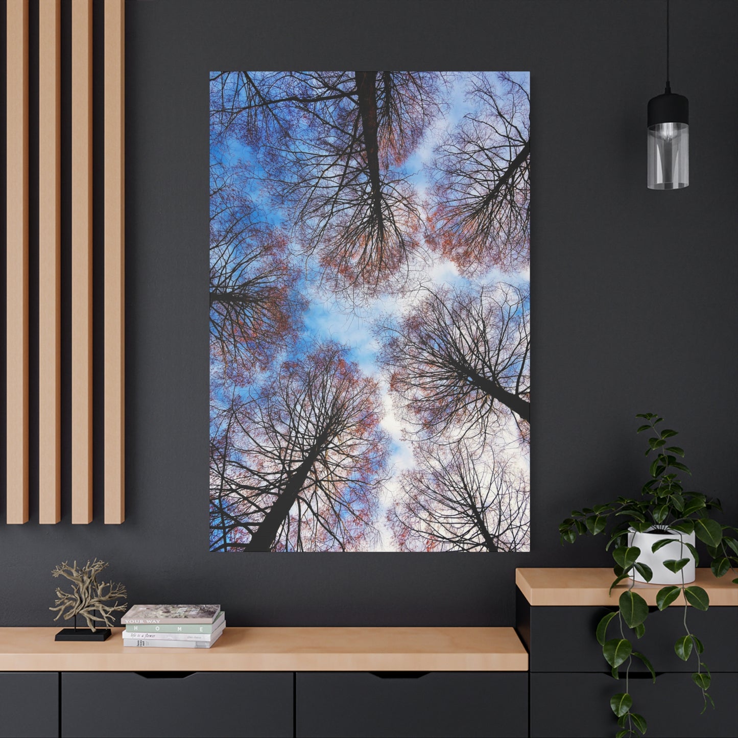 Winter Tree Canopy Matte Canvas Wall Art — Stretched 1.25"