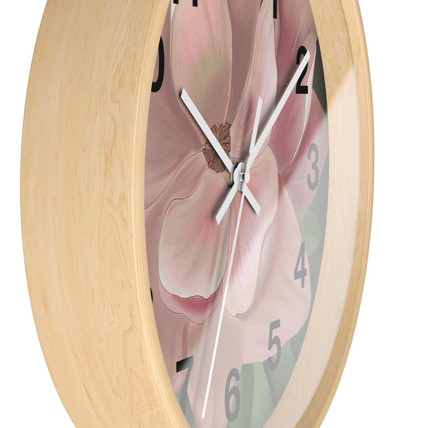Floral Wall Clock - Elegant Timepiece, Home Decor, Gift for Flower Lovers, Mother's Day, Spring Decor, Nature Inspired