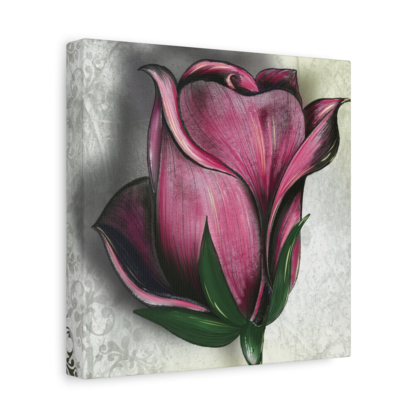 Matte Canvas, Stretched, 1.25" Purple Flowers