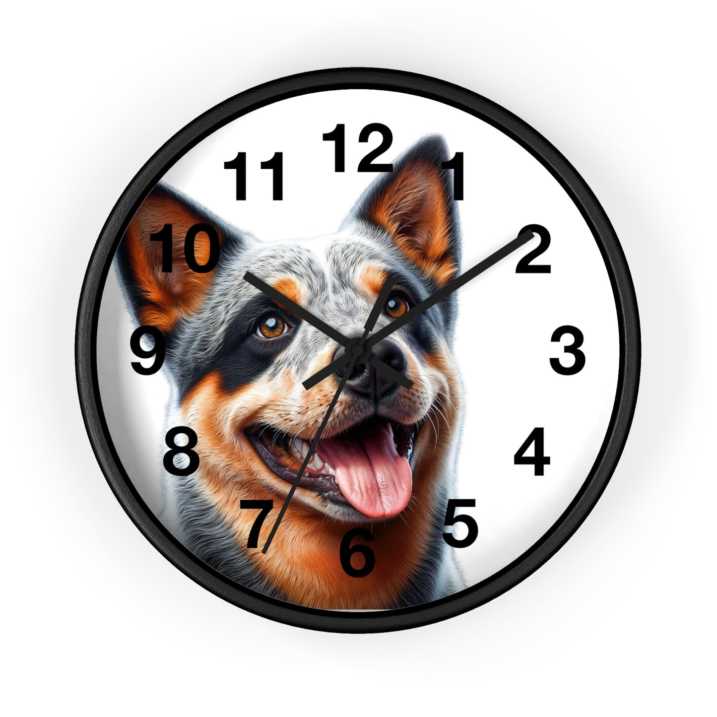 Australian Cattle Dog Wall Clock — Happy Blue Heeler Pet Decor