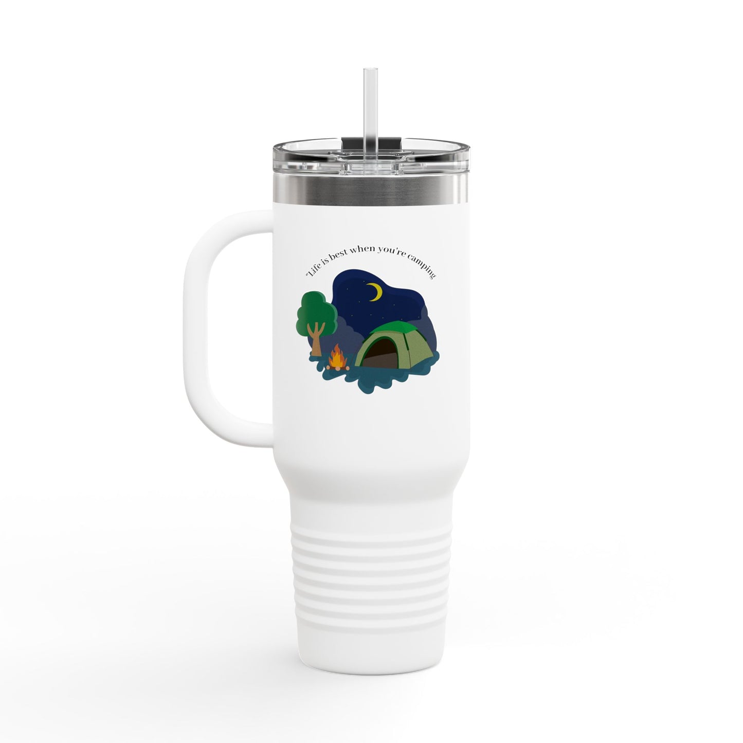 Insulated Travel Mug for Adventurers | 40oz Camping Coffee Mug, Travel Tumbler, Outdoor Drinkware, Gift for Hikers, Nature Lovers