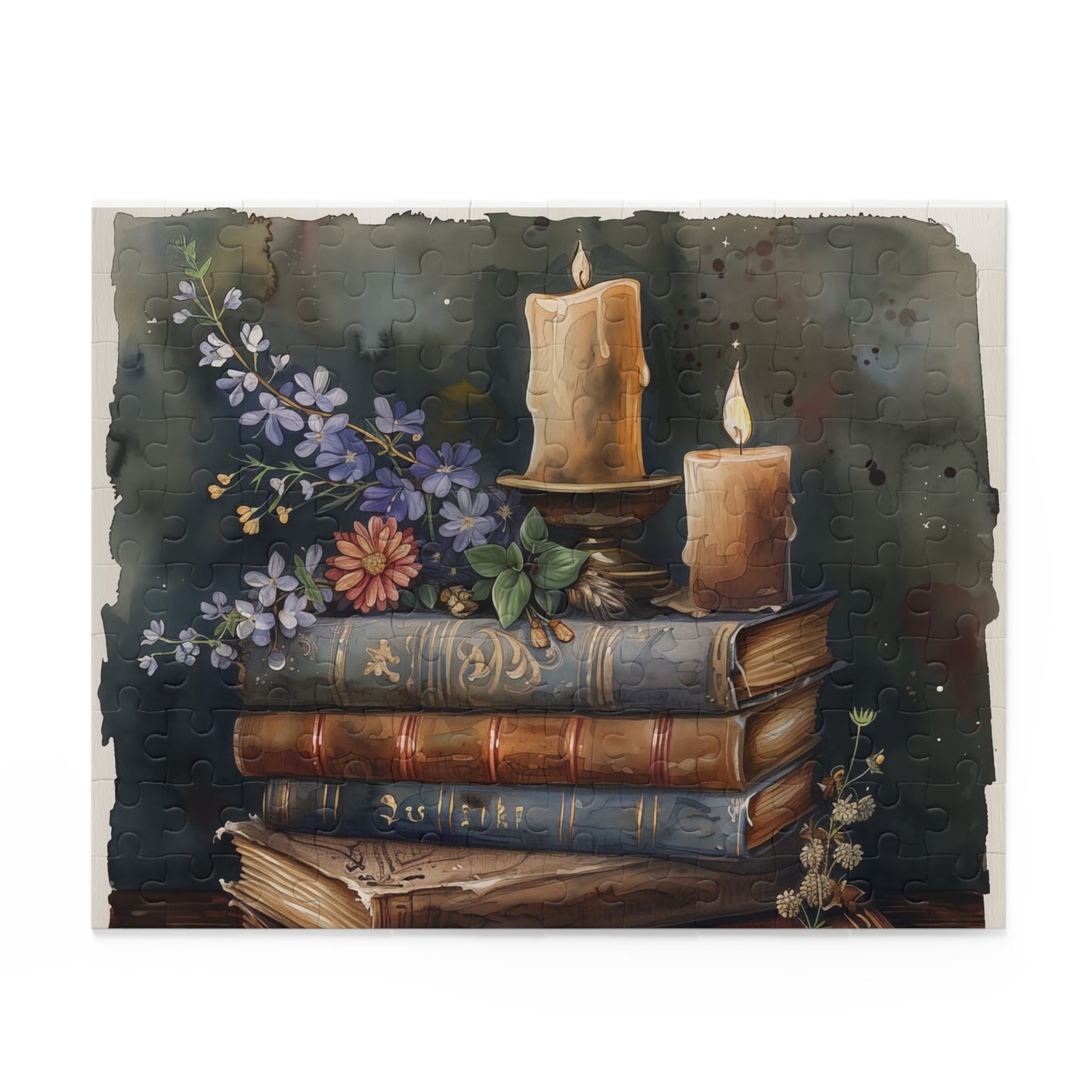 Cozy Candlelit Books Puzzle - Perfect Gift for Book Lovers, Family Activity, Home Decor, Relaxation, Fun Challenges