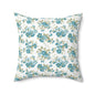 Floral Decorative Pillow, Cozy Home Decor, Accent Cushion, Gift for Her, Spring Living Room Decor, Housewarming Present