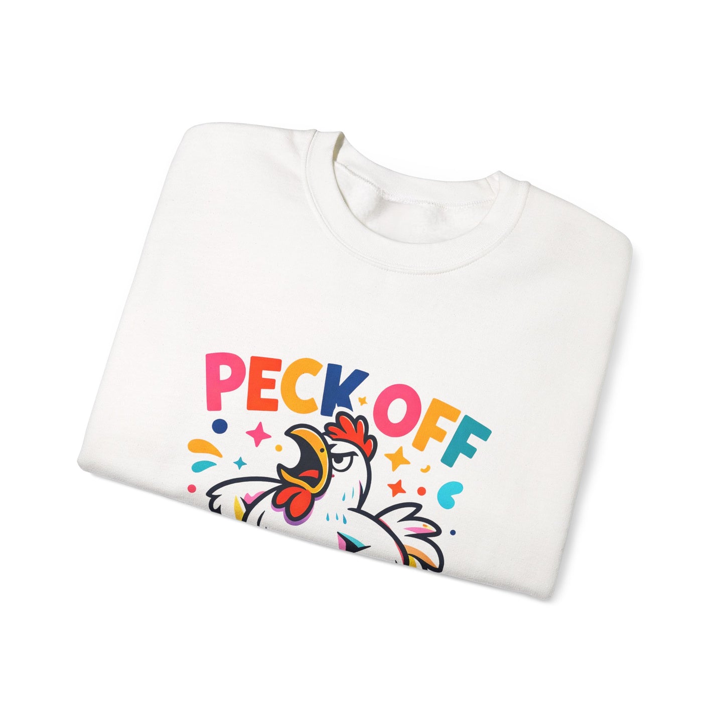 Peck Off Crewneck Sweatshirt – Funny Chicken Graphic Pullover