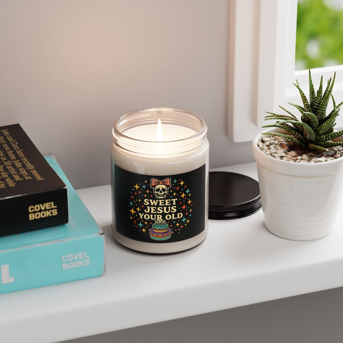 Birthday Candle — 'Sweet Jesus You're Old' Scented Soy Jar (9oz)