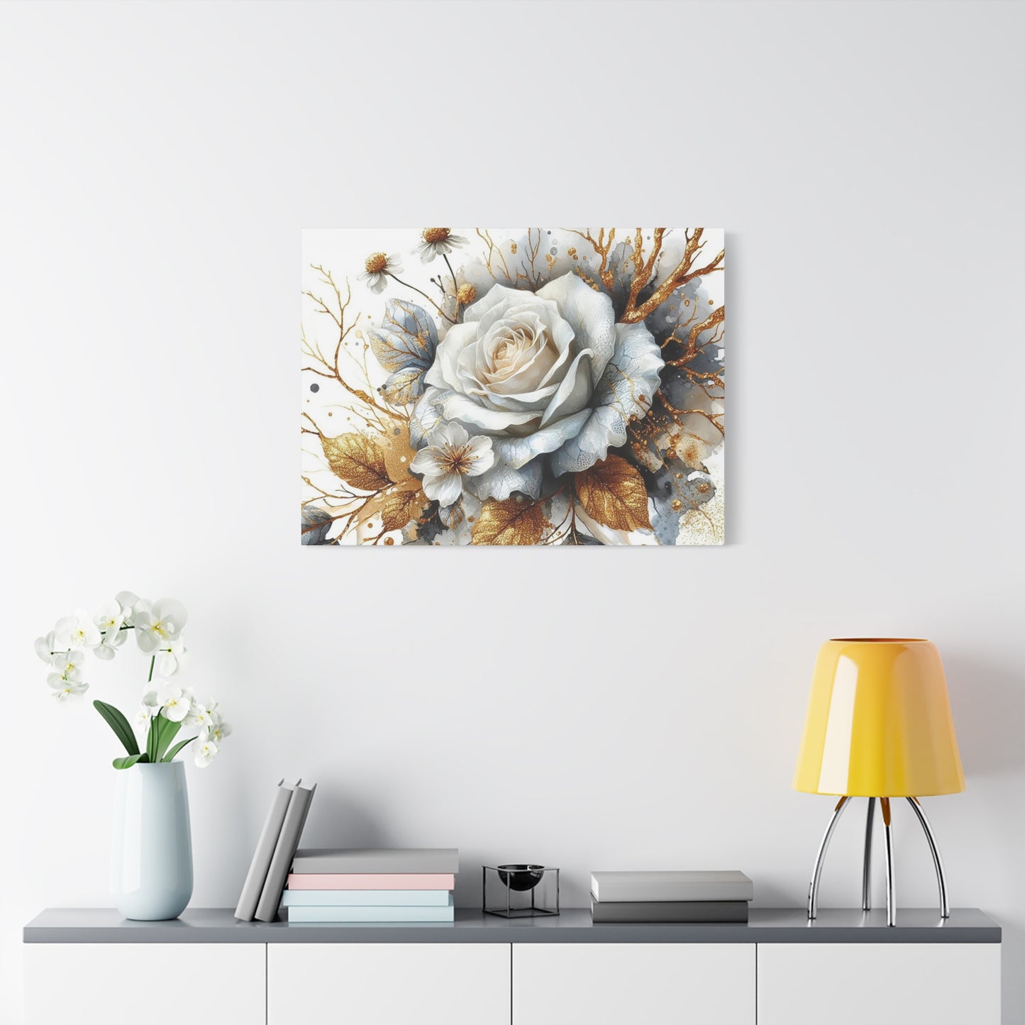 Matte Canvas, Stretched, 1.25" - Gold and Black