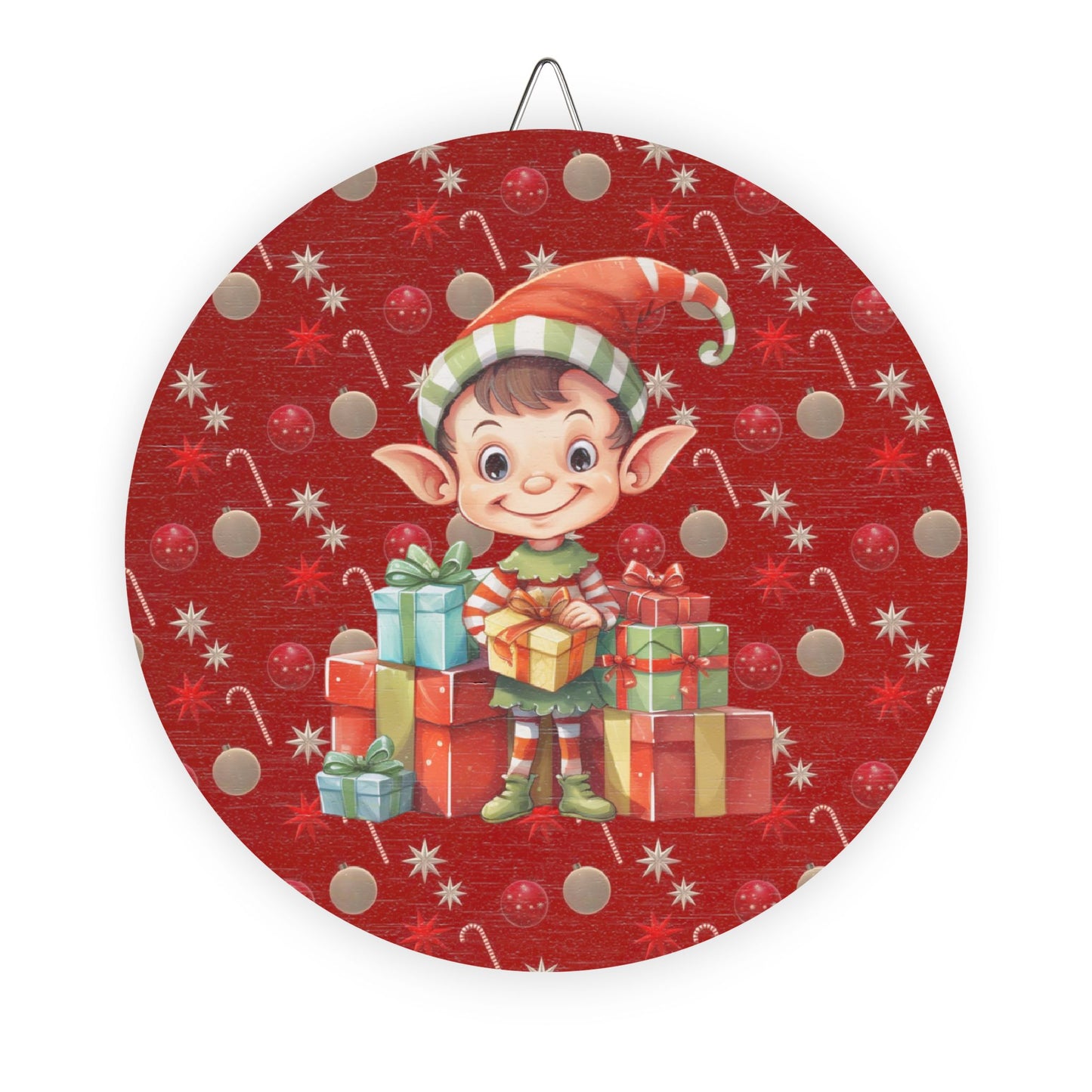 Christmas Elf Wood Sign, Holiday Wall Art, Rustic Decor, Gift for Kids, Winter Home Decor, Festive Decoration