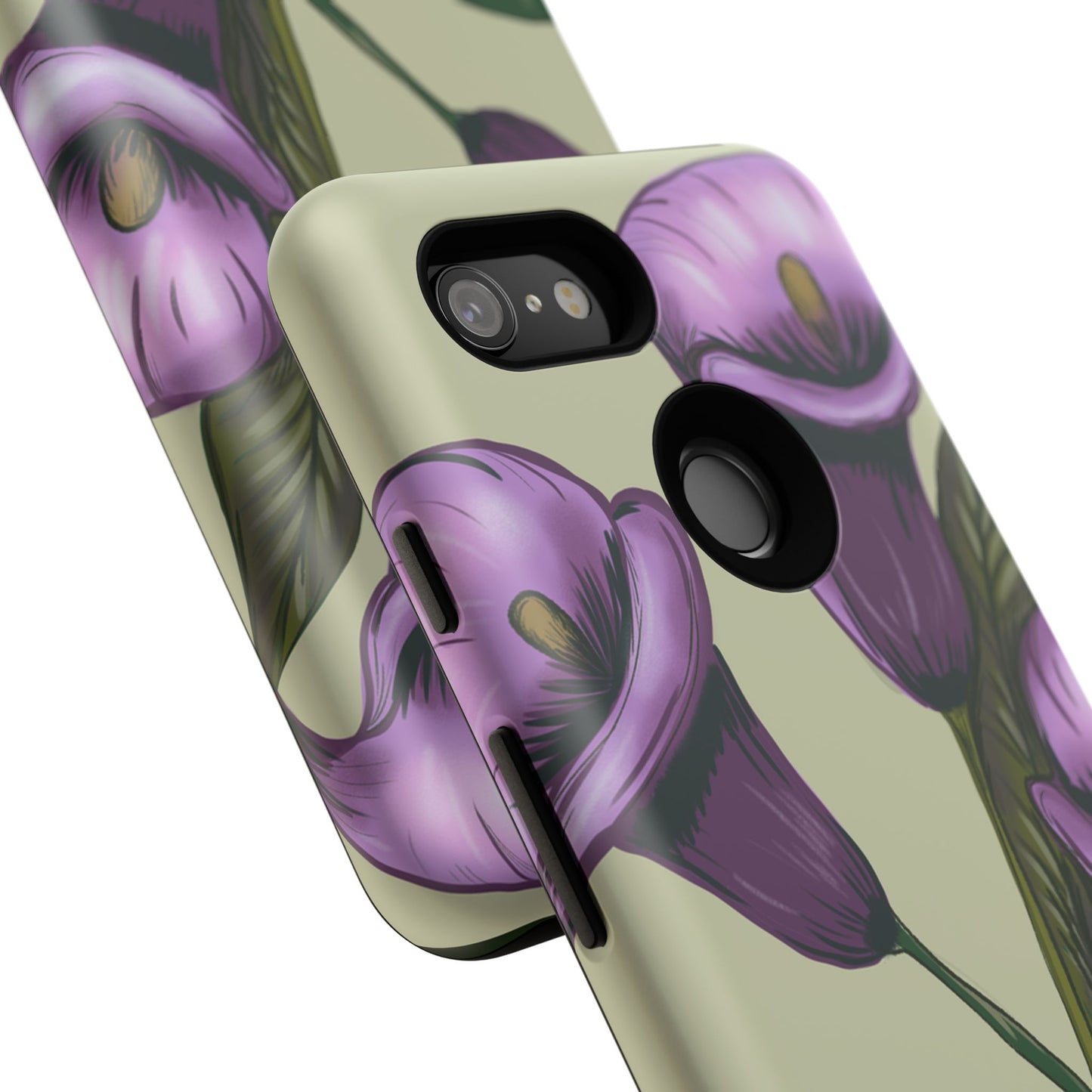 Floral Phone Case - Tough Cases, Purple Flower Design, Cell Phone Accessories, Gift for Her, Nature Lover Essentials
