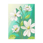 Matte Canvas, Stretched, 1.25" White Flowers