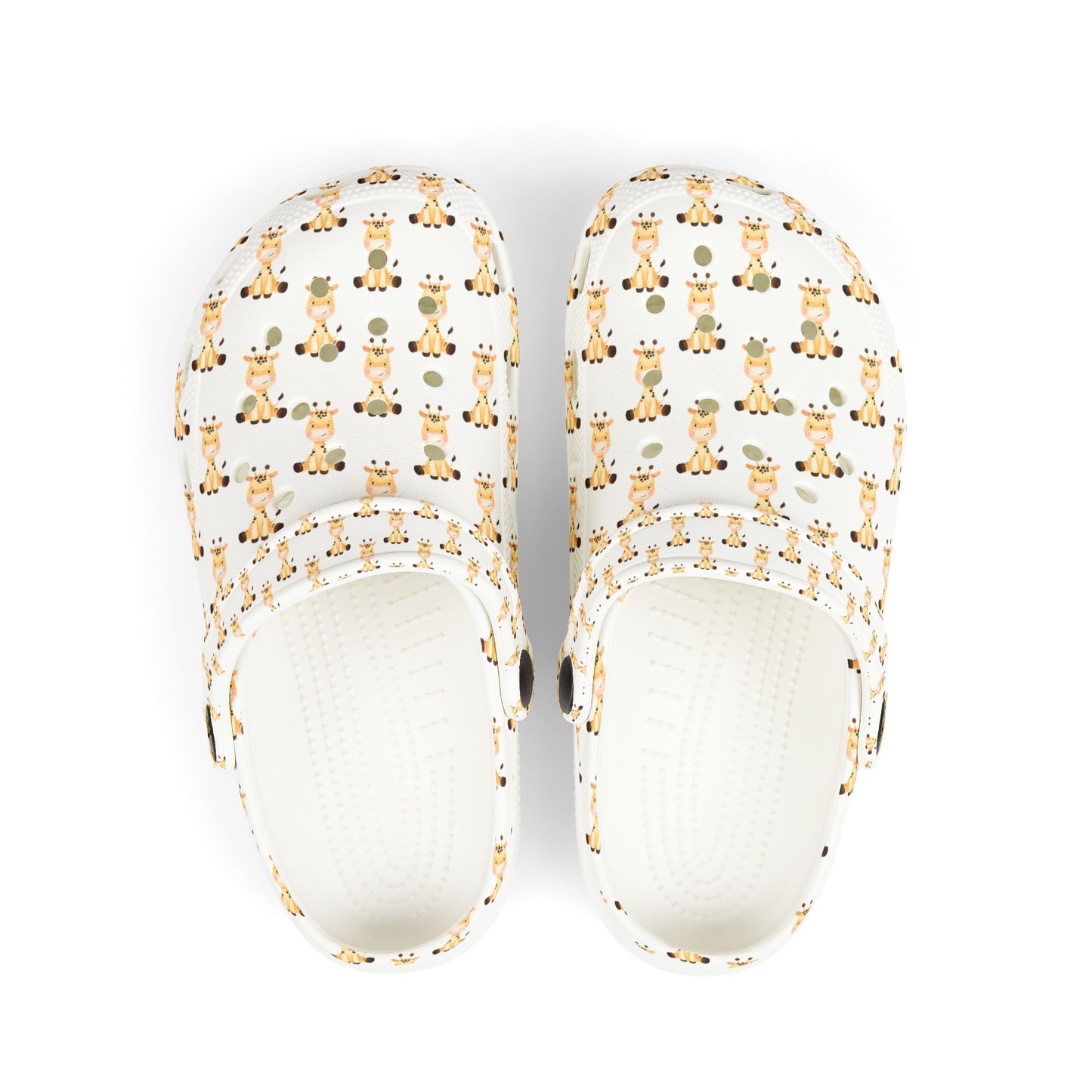 Kids Giraffe Print EVA Foam Clogs — Cute Animal Slip-On Sandals for Toddlers & Little Kids