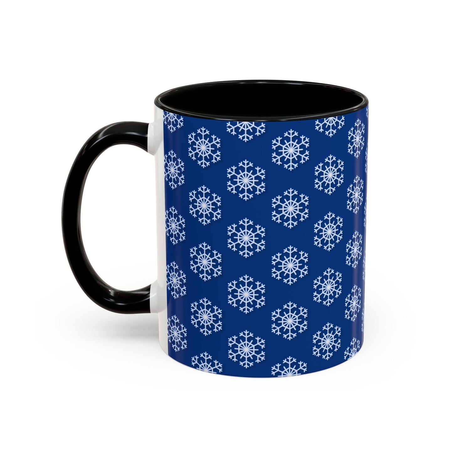 Blue Snowflake Accent Coffee Mug for Winter, Holiday Gift, Cozy Drinkware, Festive Kitchen Decor, Mug for Coffee Lovers, Tea Time Essential