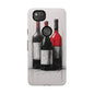 Wine Lover's Phone Case, Tough Phone Cover, Artistic Wine Design, Gift for Wine Enthusiasts, Customizable Case, Unique Wine Art
