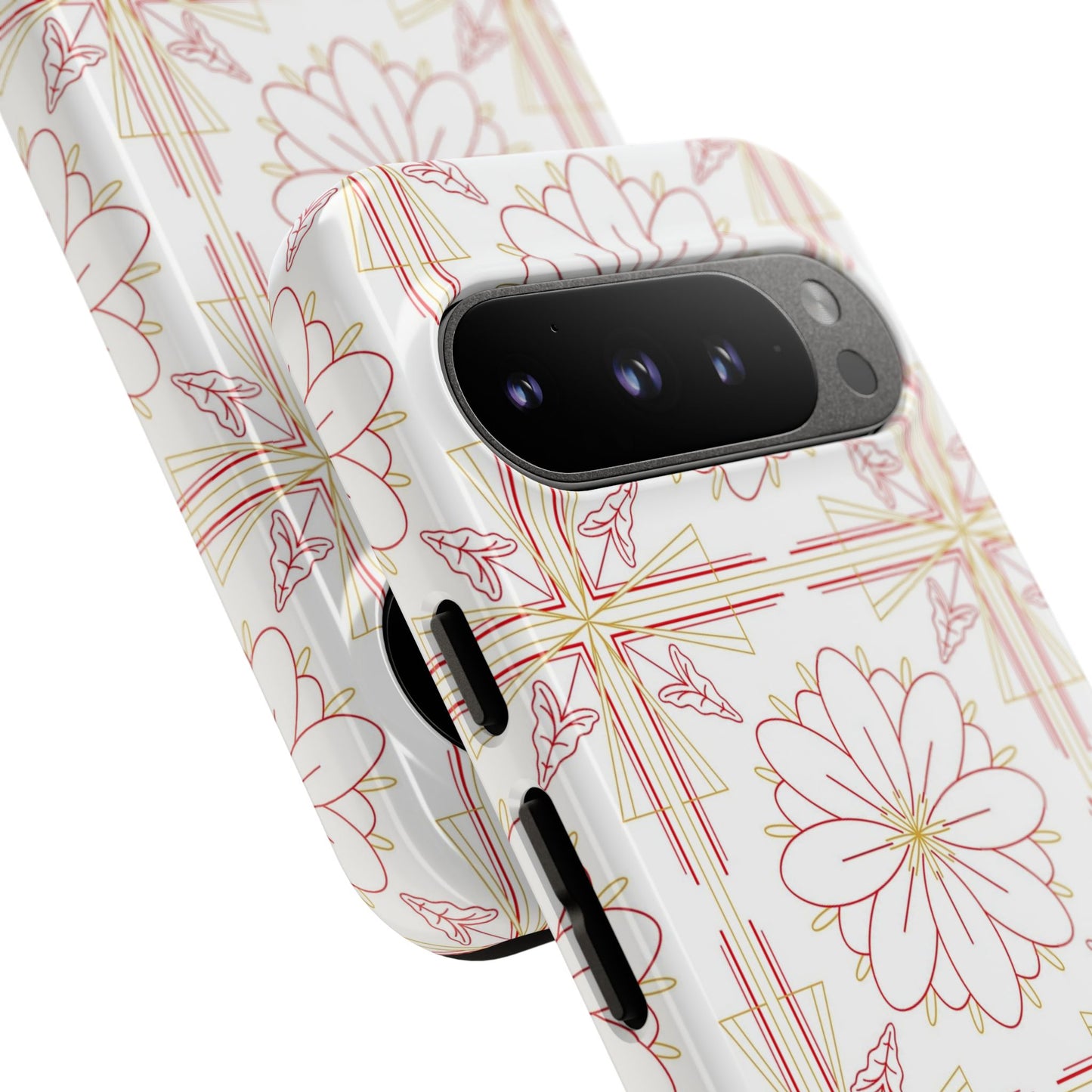 Floral Pattern Phone Case - Stylish Tough Case, Flower Design, Cute Mobile Cover, Phone Accessory, Gift for Her, Spring Style