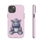 Cute Hippo Phone Case - Tough Cases, Animal Phone Cover, Kawaii Accessories, Gifts for Kids, Unique Tech Gear