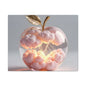 Surreal Glass Apple Canvas – Lightning & Pink Clouds Wall Art